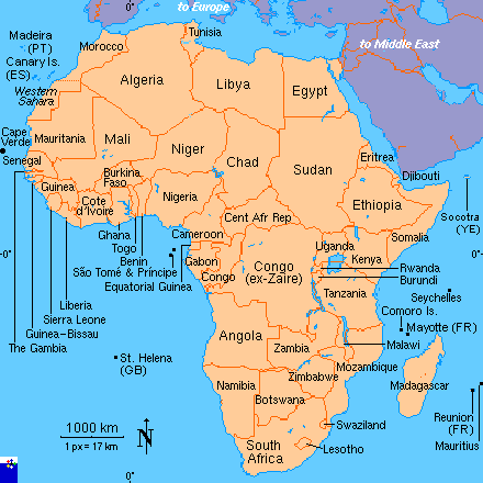 World  Continents on Continent Includes 53 Countries And Contains The Nile River The World